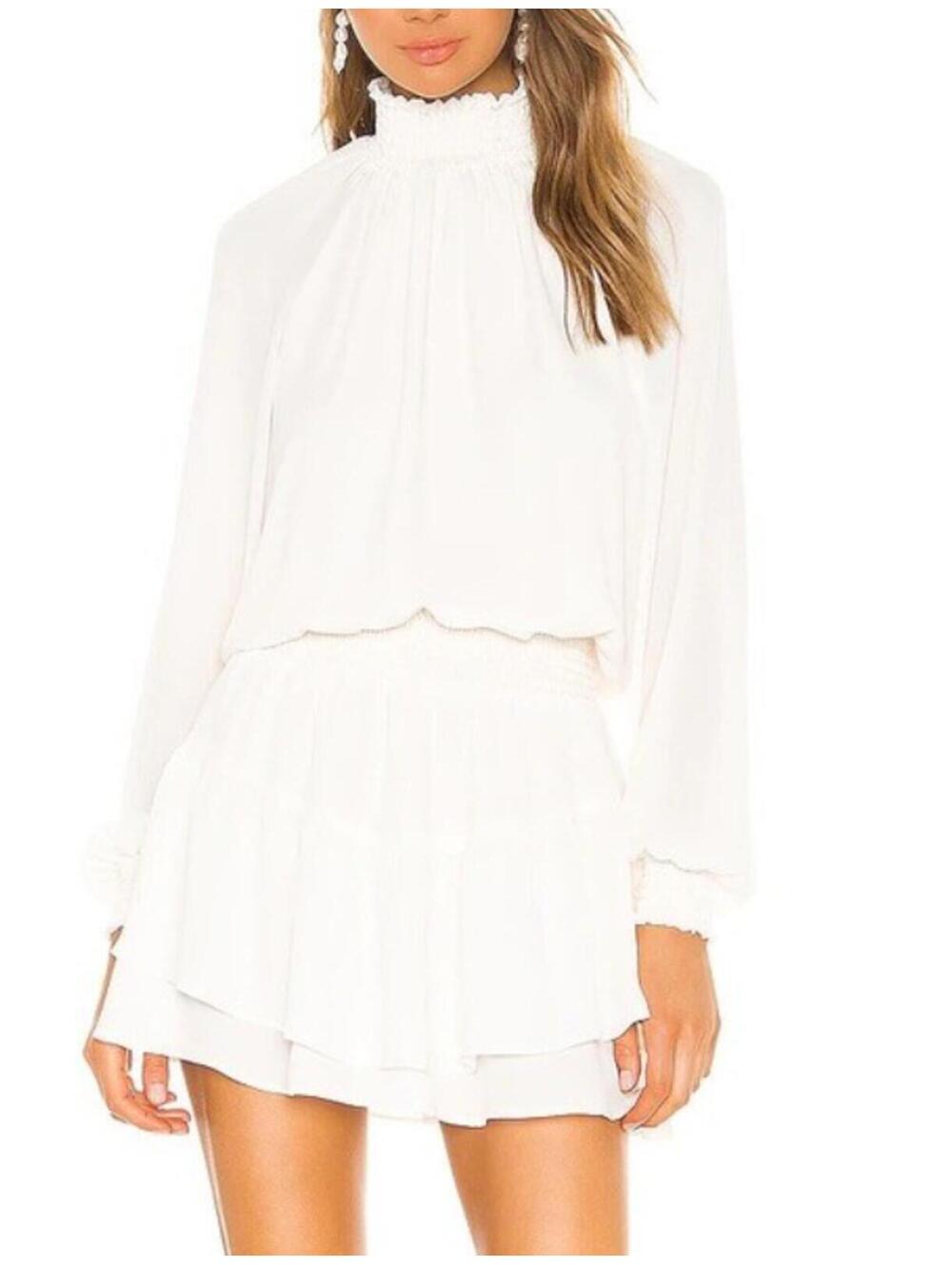 KRISA cream long sleeve mini dress sz M